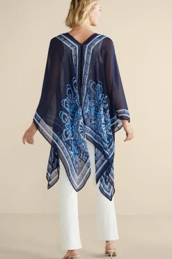 Soft Surroundings Aleta Poncho Topper><noscript><img width=