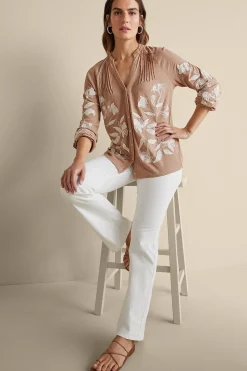 Soft Surroundings Alva Embroidered Knit Top><noscript><img width=