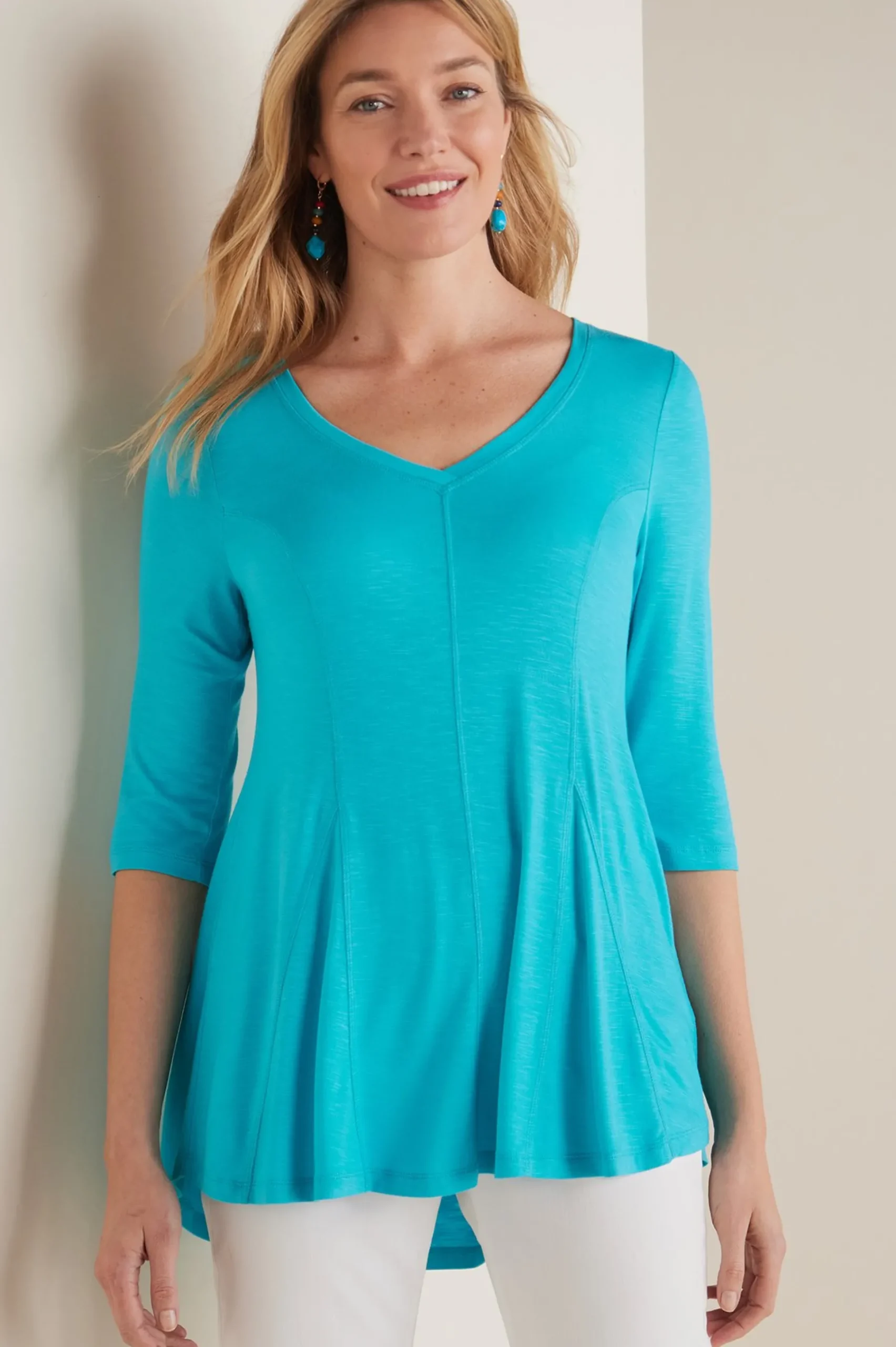 Soft Surroundings Amelia A-Line Tunic> three quarter length|tunics