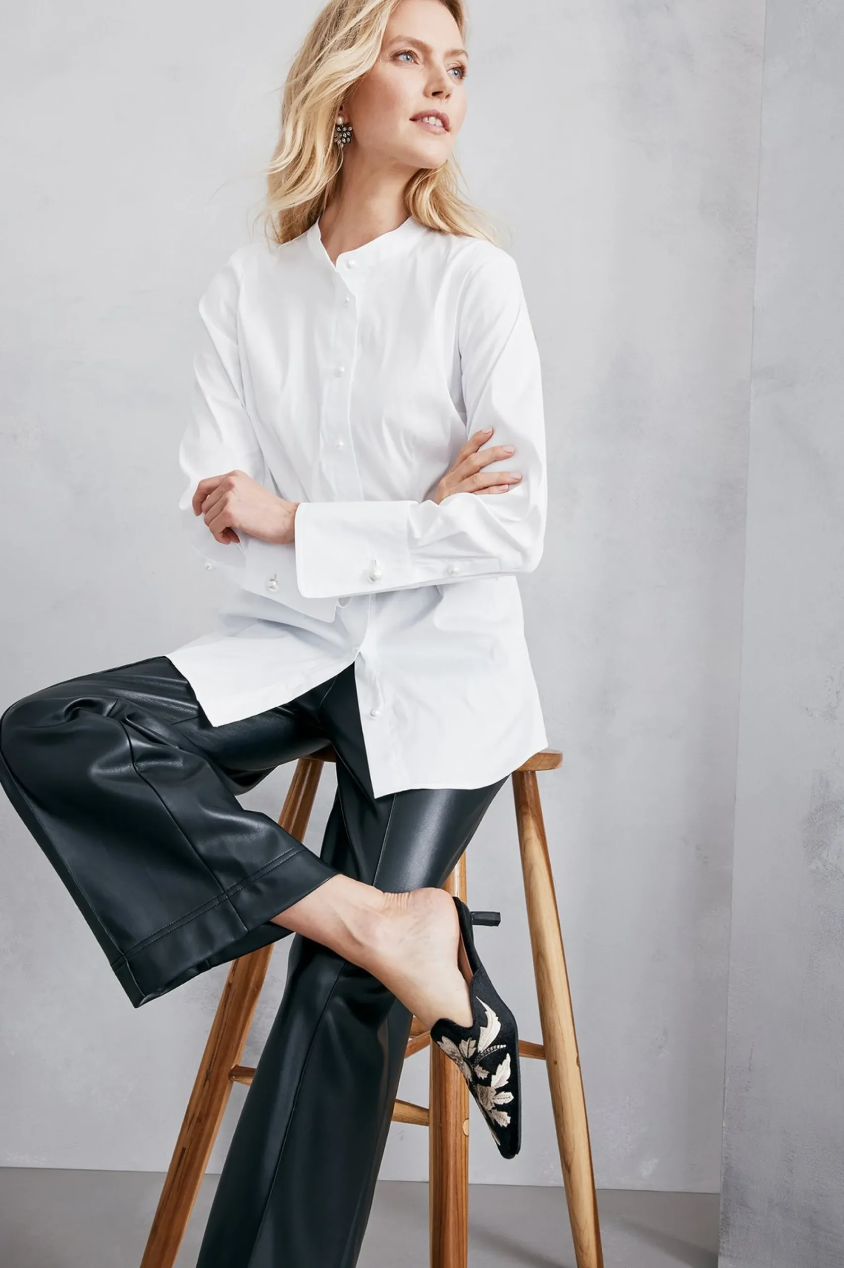 Soft Surroundings Amia Shirt> Feminine Flourish|long sleeve