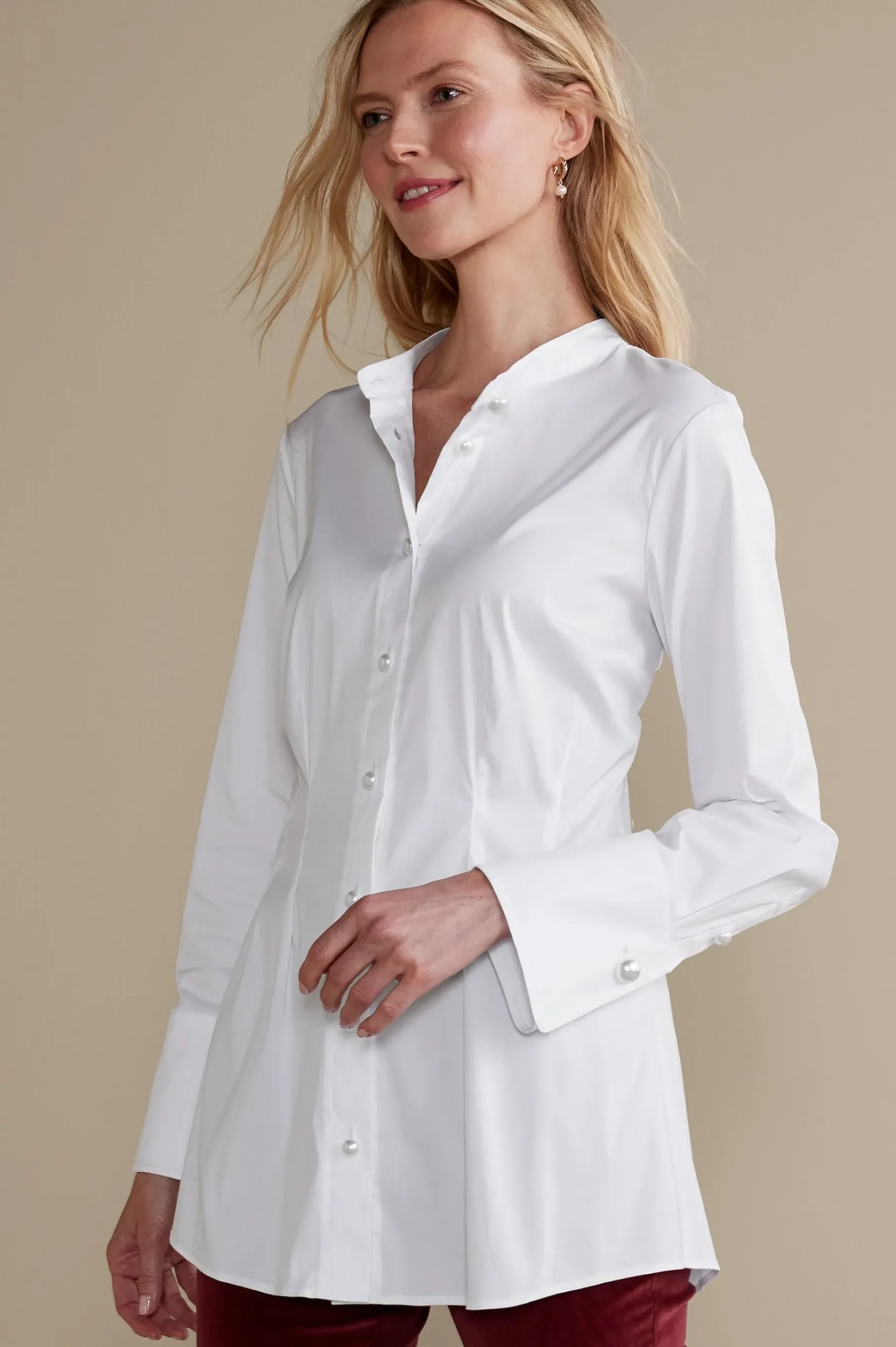 Soft Surroundings Amia Shirt> Feminine Flourish|long sleeve