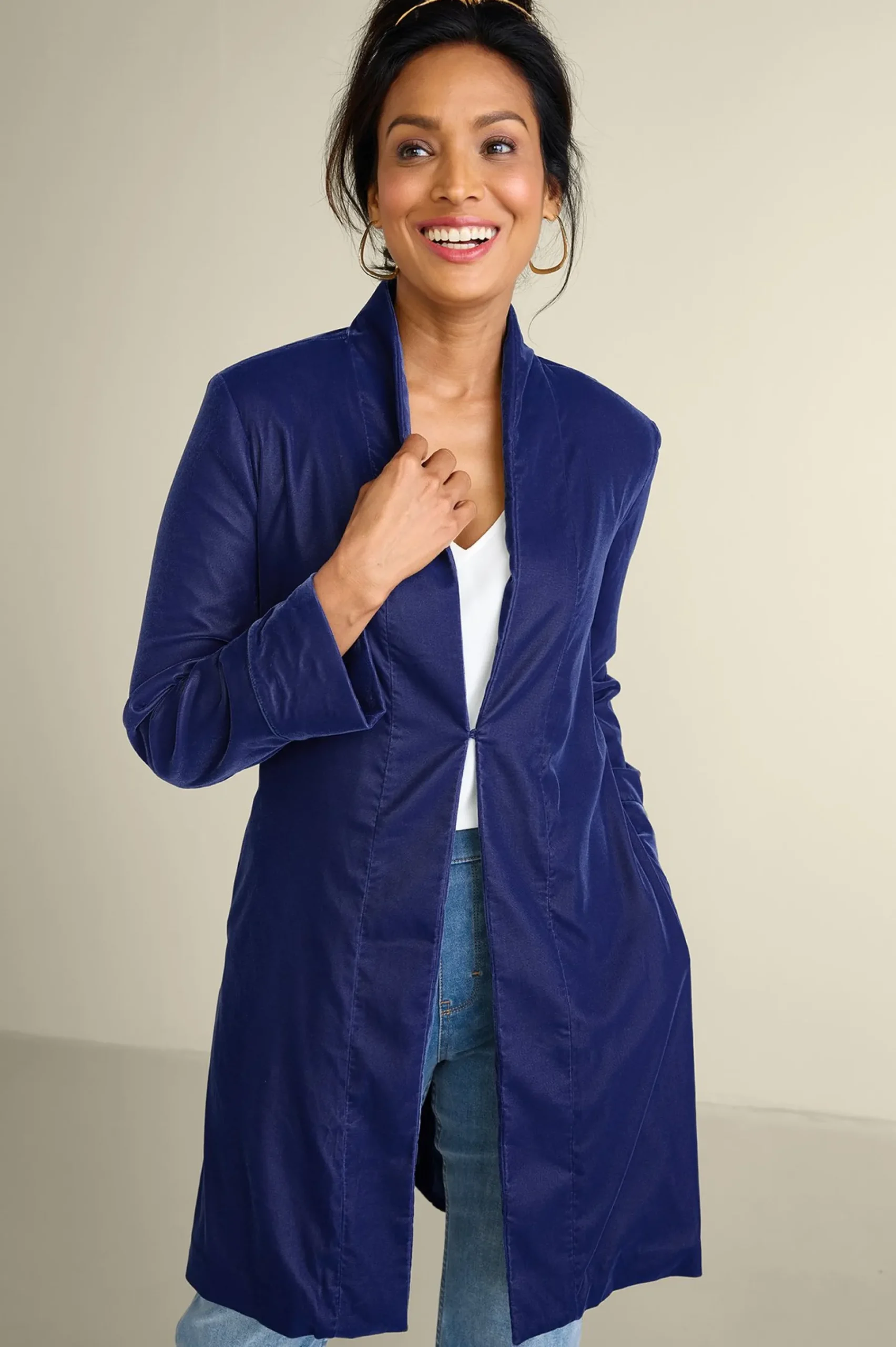 Soft Surroundings Aria Velvet Jacket> EVelvet Styles|Jackets & Coats