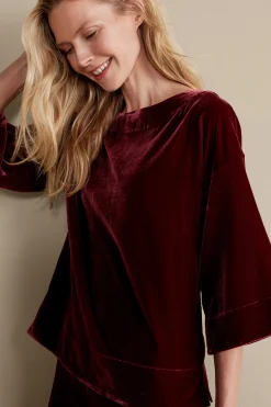 Soft Surroundings Aria Velvet Top><noscript><img width=