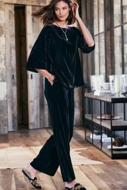 Soft Surroundings Aria Velvet Wide Leg Pants><noscript><img width=