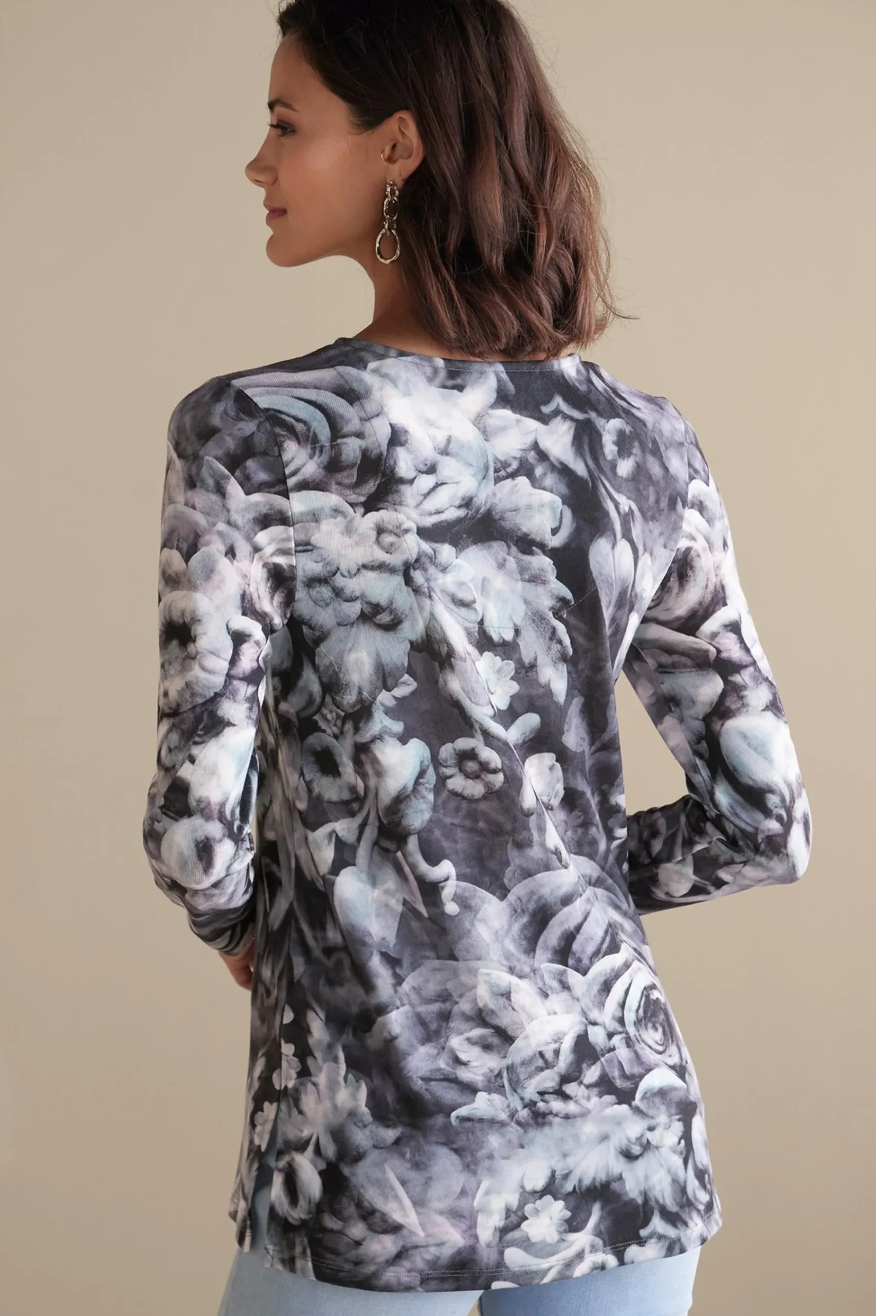 Soft Surroundings Aviana Top> long sleeve|prints