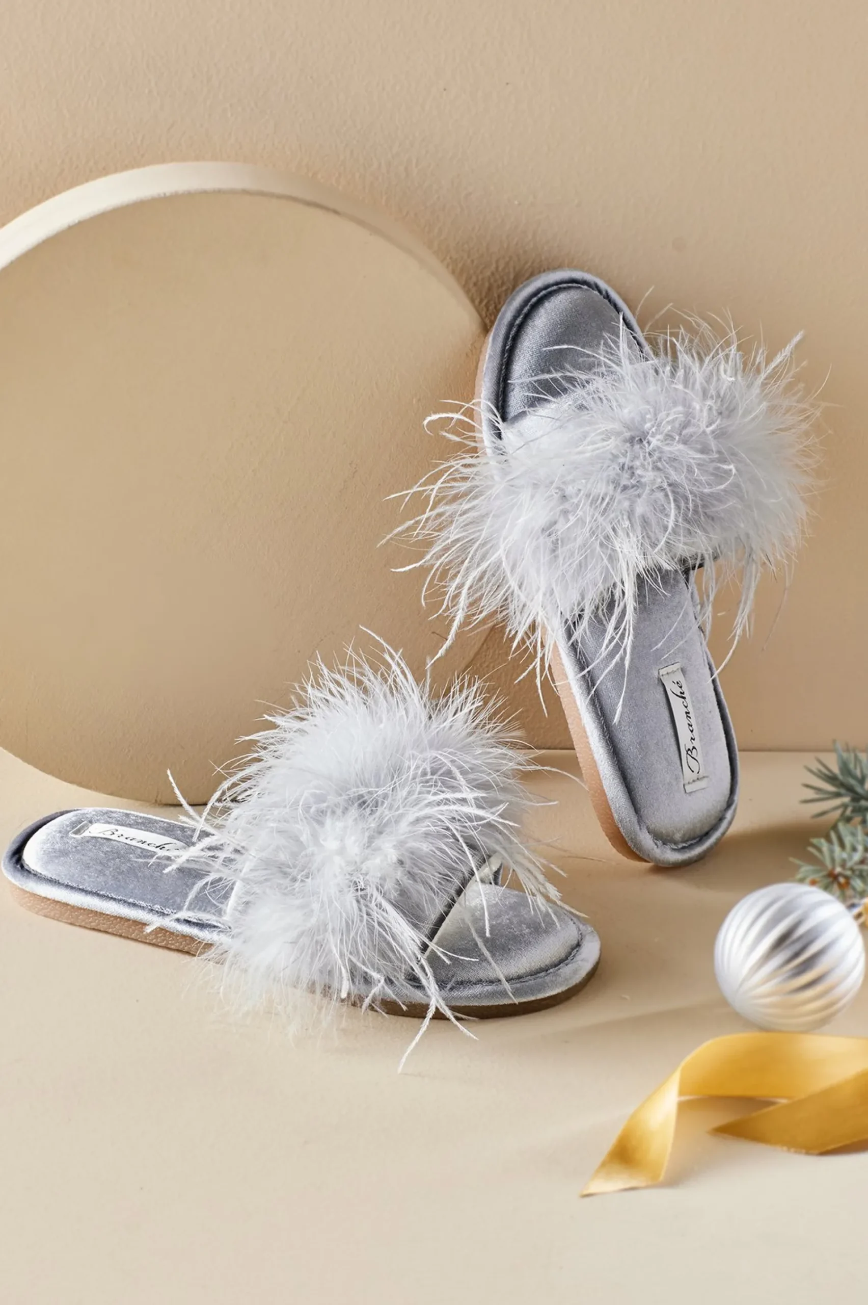 Soft Surroundings Branche Kiki Feather Slipper> socks & slippers