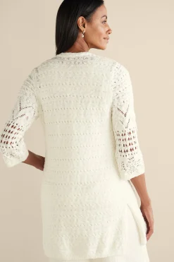Soft Surroundings Calistoga Pointelle Cardigan><noscript><img width=