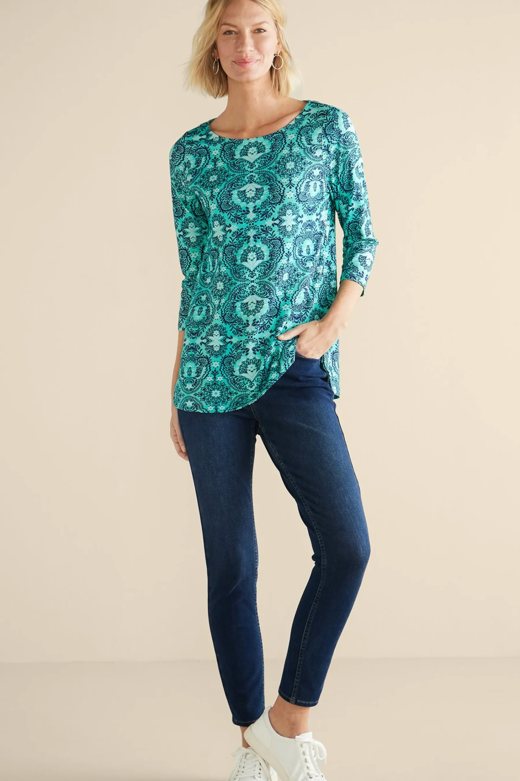 Soft Surroundings Catherine Tunic> Into The Blues|Vacation Shop