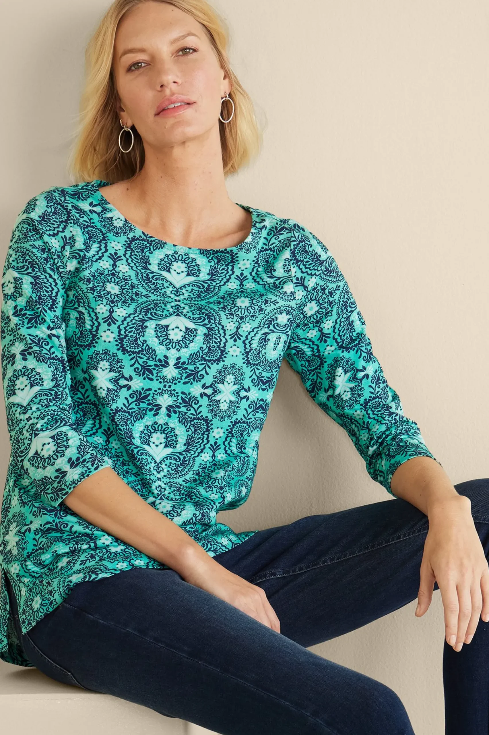 Soft Surroundings Catherine Tunic> Into The Blues|Vacation Shop