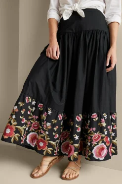 Soft Surroundings Cindi Embroidered Maxi Skirt> Feminine Flourish|Vacation Shop