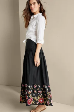 Soft Surroundings Cindi Embroidered Maxi Skirt><noscript><img width=