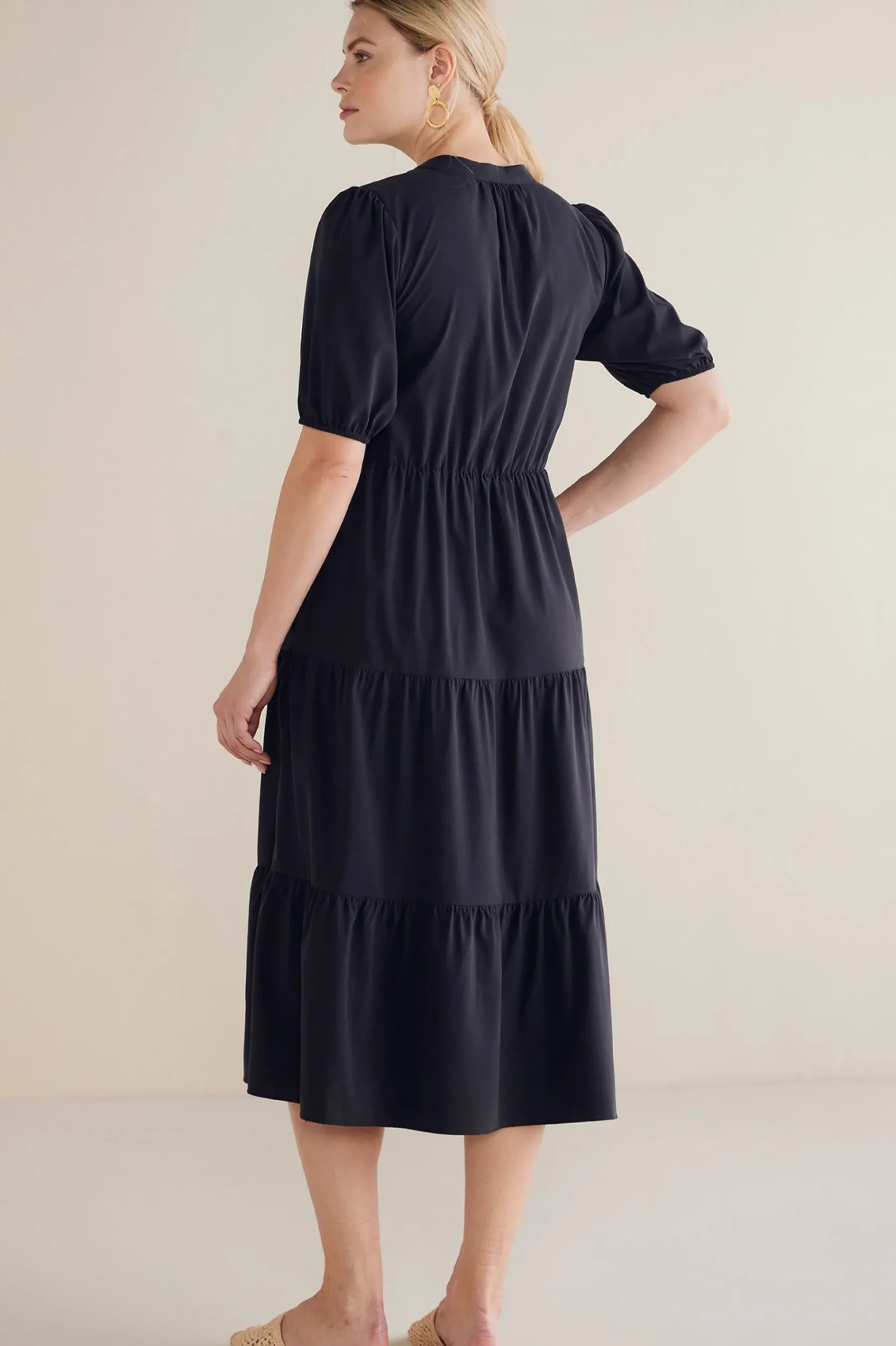 Soft Surroundings Claudia Midi Dress> solids|mid-length