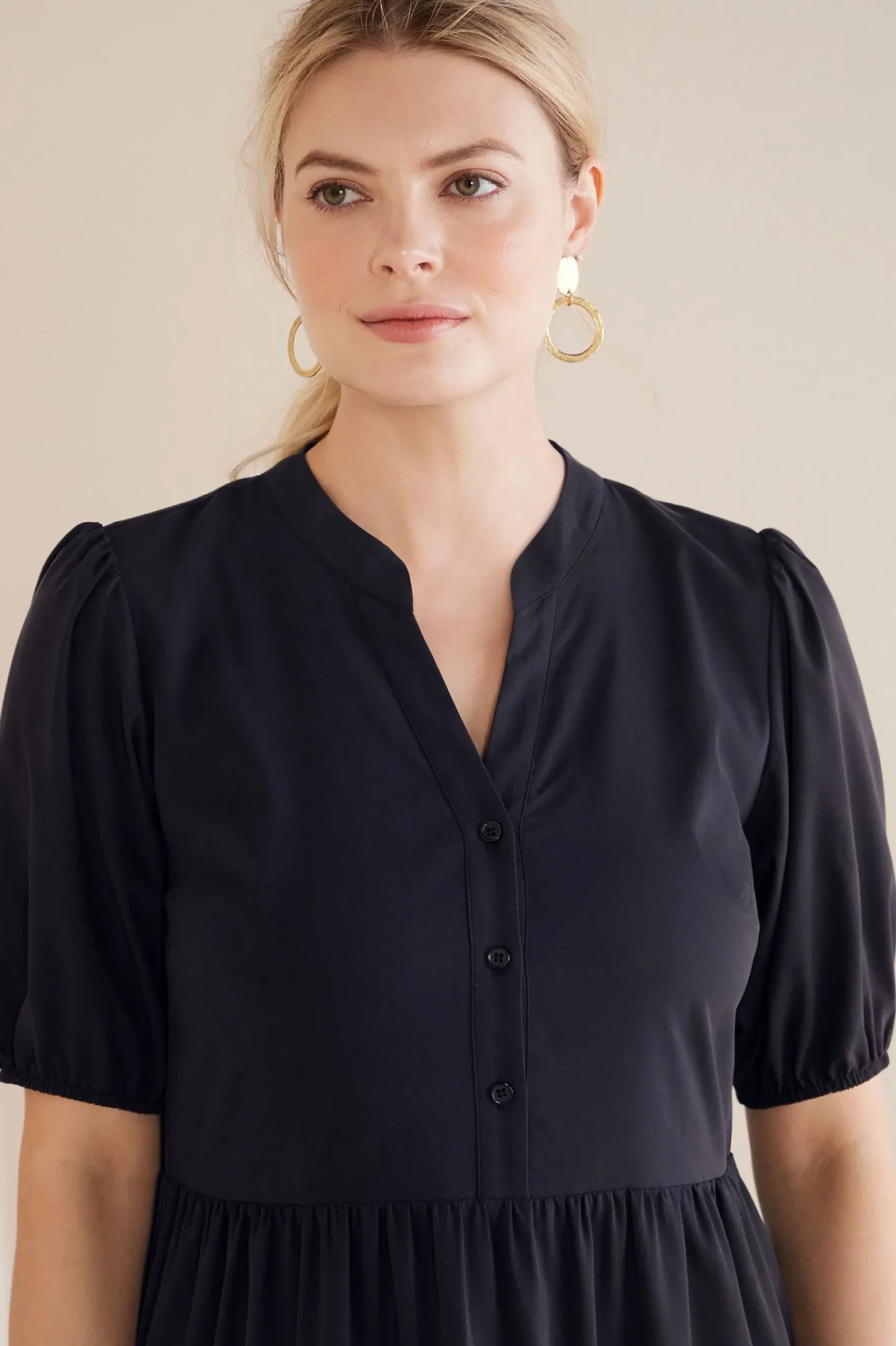 Soft Surroundings Claudia Midi Dress> solids|mid-length