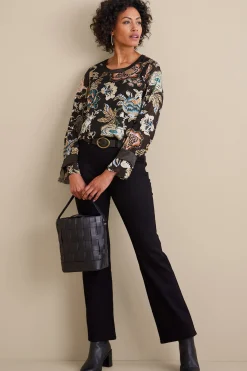 Soft Surroundings Deanna Blouse> Feminine Flourish|long sleeve