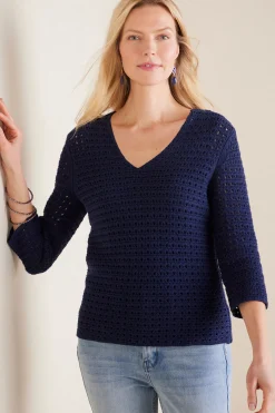 Soft Surroundings Estrella Sweater> Sweaters & Cardigans|three quarter length