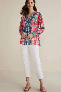 Soft Surroundings Evalina Top> long sleeve|pullovers