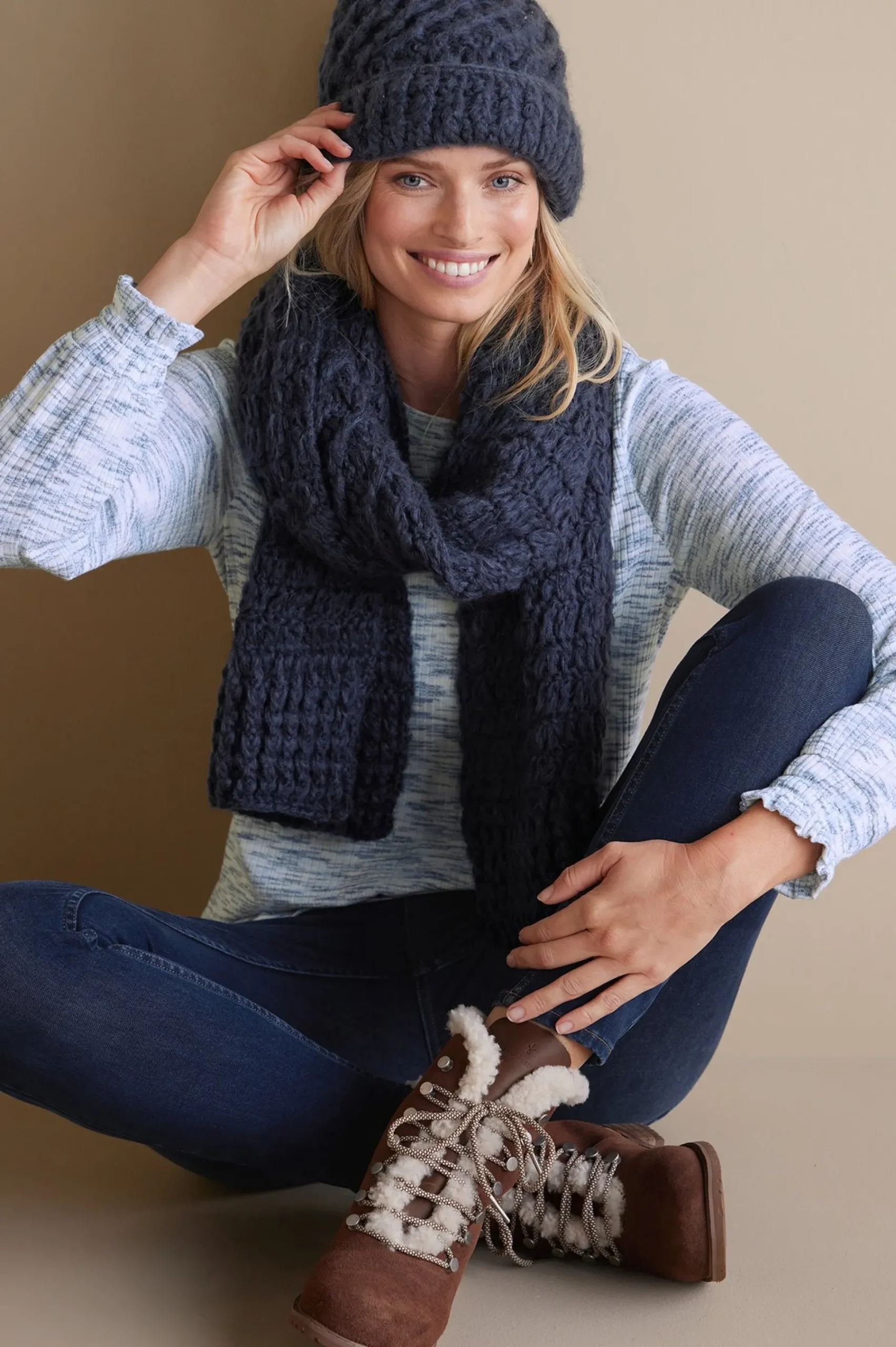 Soft Surroundings Evie Space-Dye Top> Everyday Styles|long sleeve