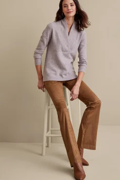 Soft Surroundings Faux Suede Bootcut Pants><noscript><img width=