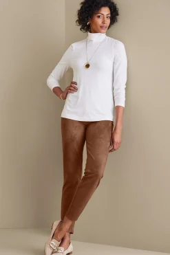 Soft Surroundings Faux Suede Pull-On Leggings> Everyday Styles|Leggings