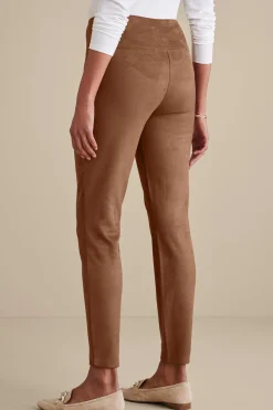 Soft Surroundings Faux Suede Pull-On Leggings><noscript><img width=