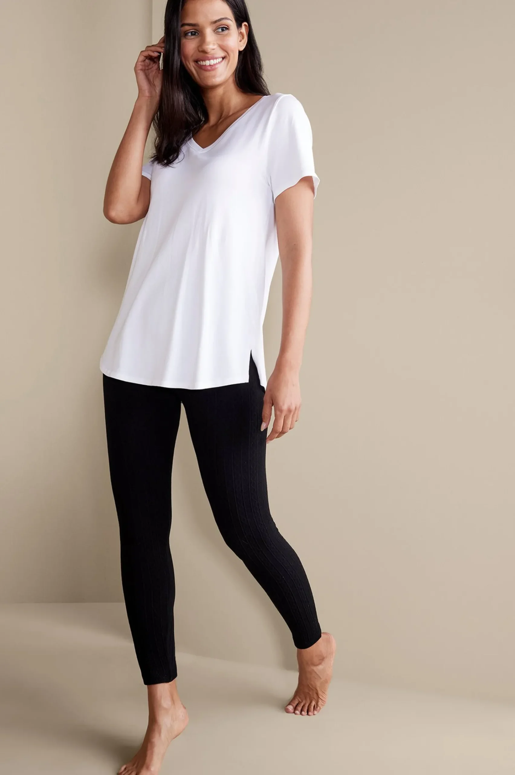 Soft Surroundings Fleece Lined Leggings> Leggings|full length