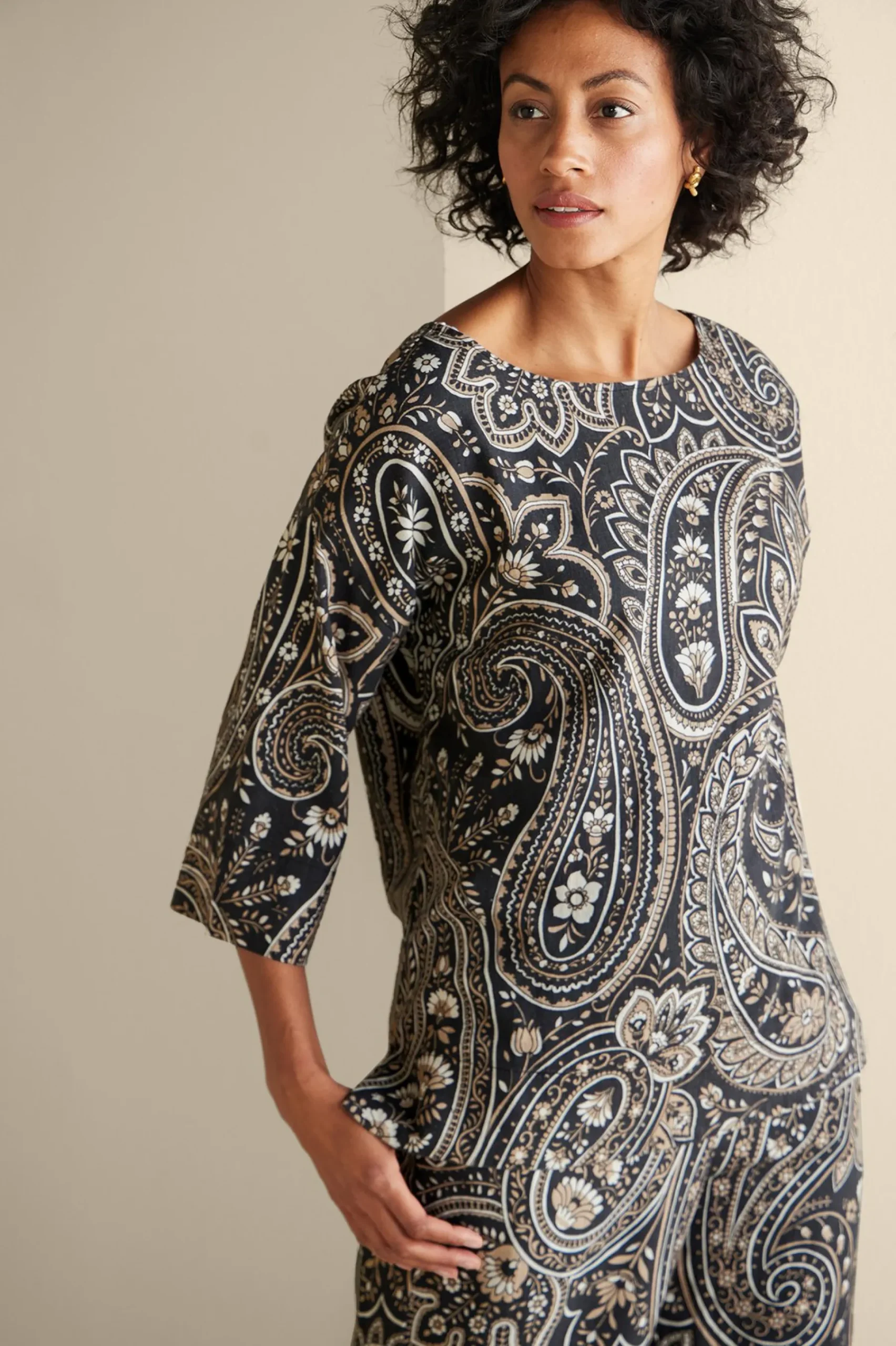 Soft Surroundings Fleur Top> Vacation Shop|three quarter length