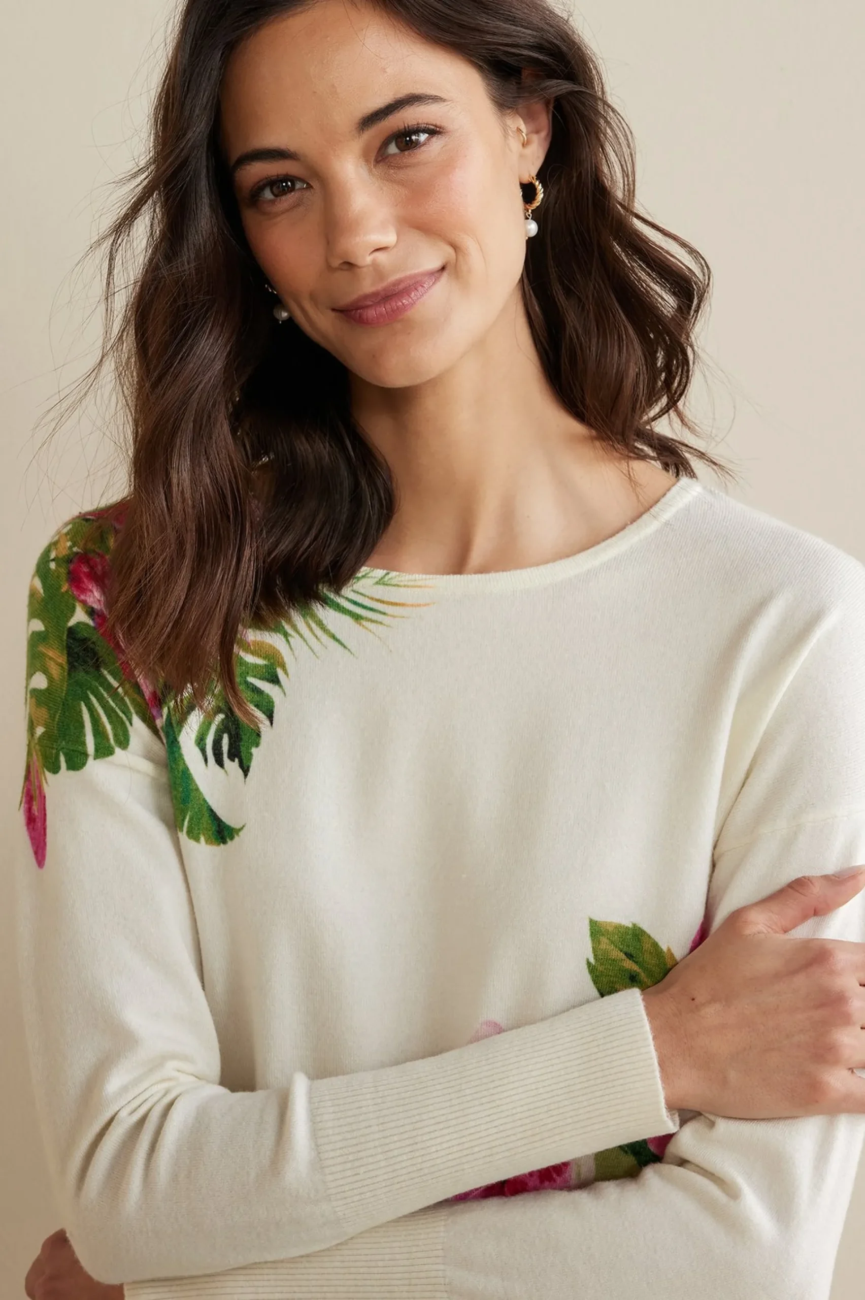 Soft Surroundings Garden Bloom Sweater> Sweaters & Cardigans|sweaters