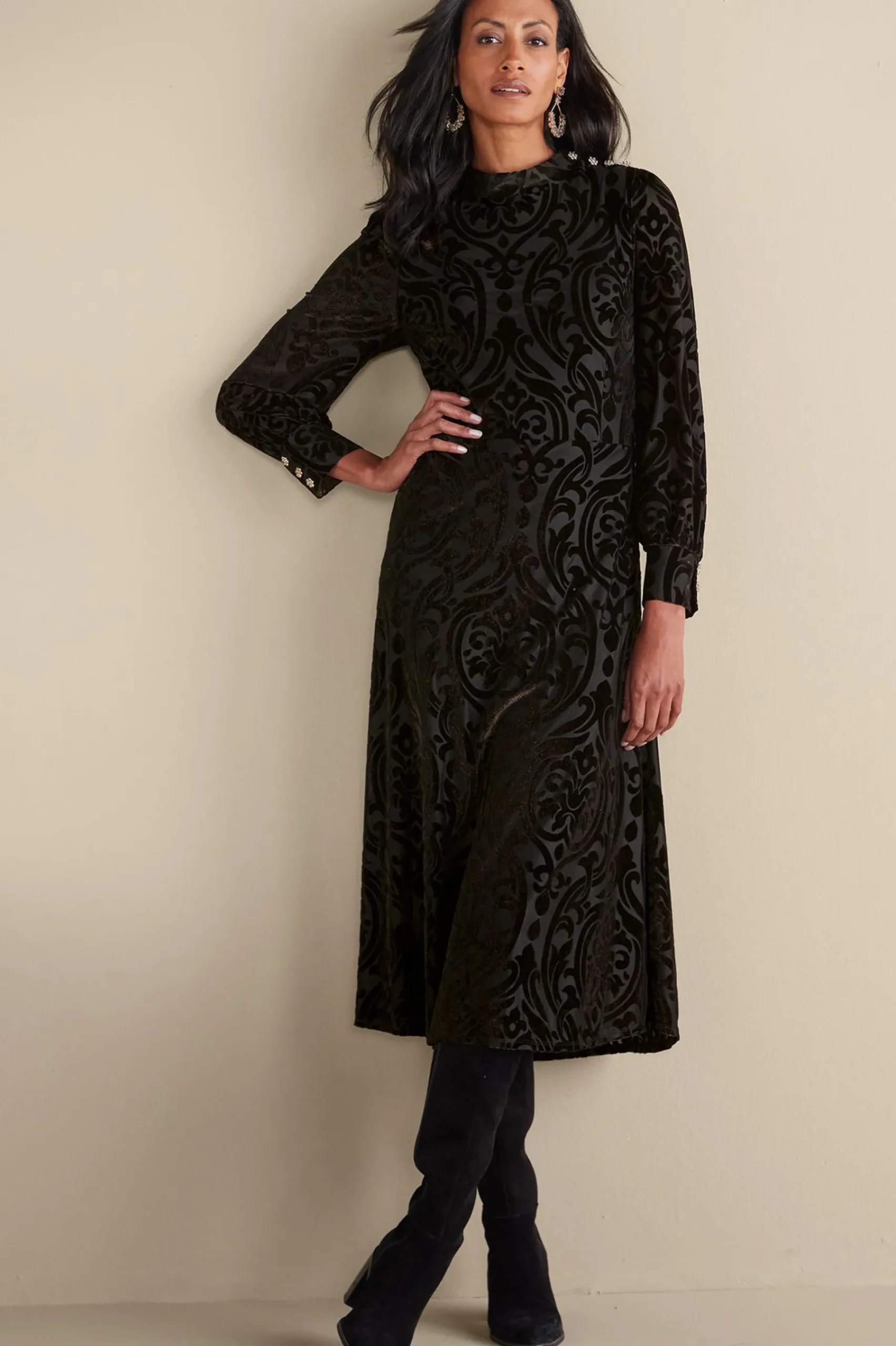 Soft Surroundings Hadley Velvet Dress> EVelvet Styles|occasion dresses