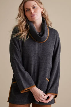 Soft Surroundings Hanna Convertible Tunic> long sleeve|pullovers