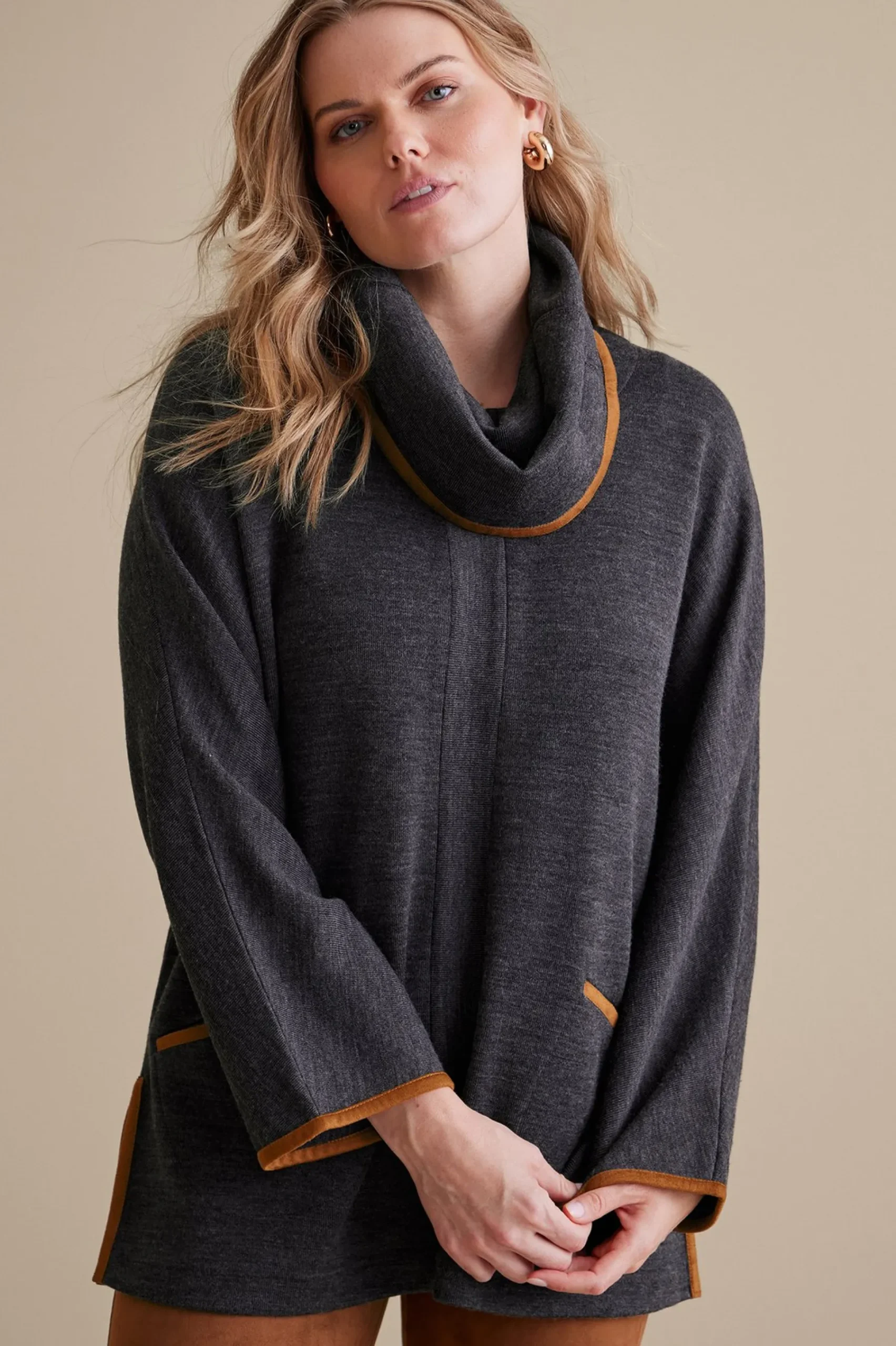 Soft Surroundings Hanna Convertible Tunic> long sleeve|pullovers