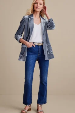 Soft Surroundings Holly Velvet Blazer> Into The Blues|EVelvet Styles