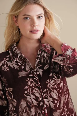 Soft Surroundings Icon Silk Velvet Poets Shirt><noscript><img width=