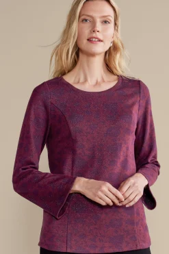 Soft Surroundings Jeri Jacquard Top><noscript><img width=