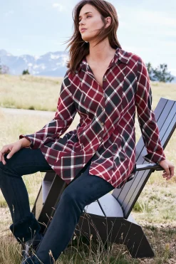 Soft Surroundings Joelle Plaid Tunic><noscript><img width=