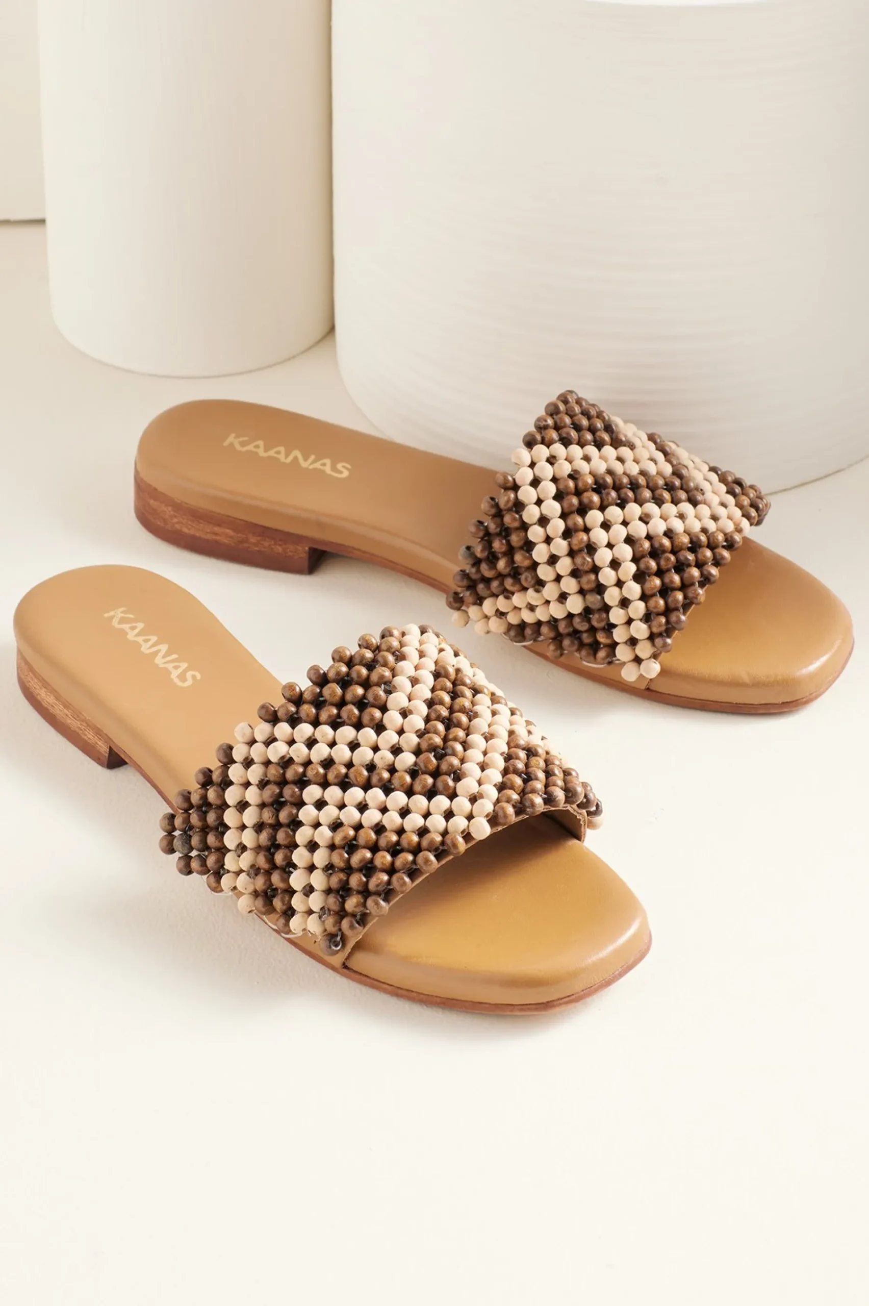 Soft Surroundings KAANAS Alama Chevron Slide> sandals|flats