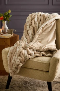 Soft Surroundings La Parisienne Faux Fur Throw><noscript><img width=