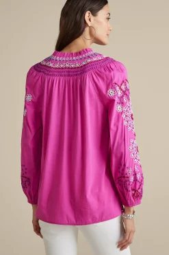 Soft Surroundings Laney Voile Blouse><noscript><img width=