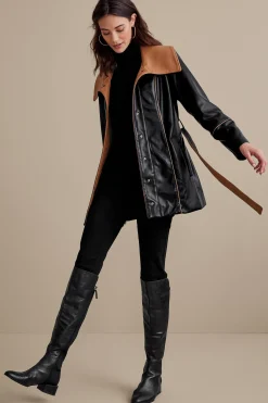 Soft Surroundings Lausanne Faux Leather Jacket><noscript><img width=