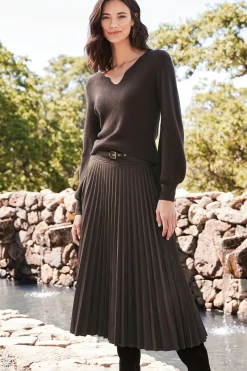 Soft Surroundings Lavina Faux Suede Skirt><noscript><img width=