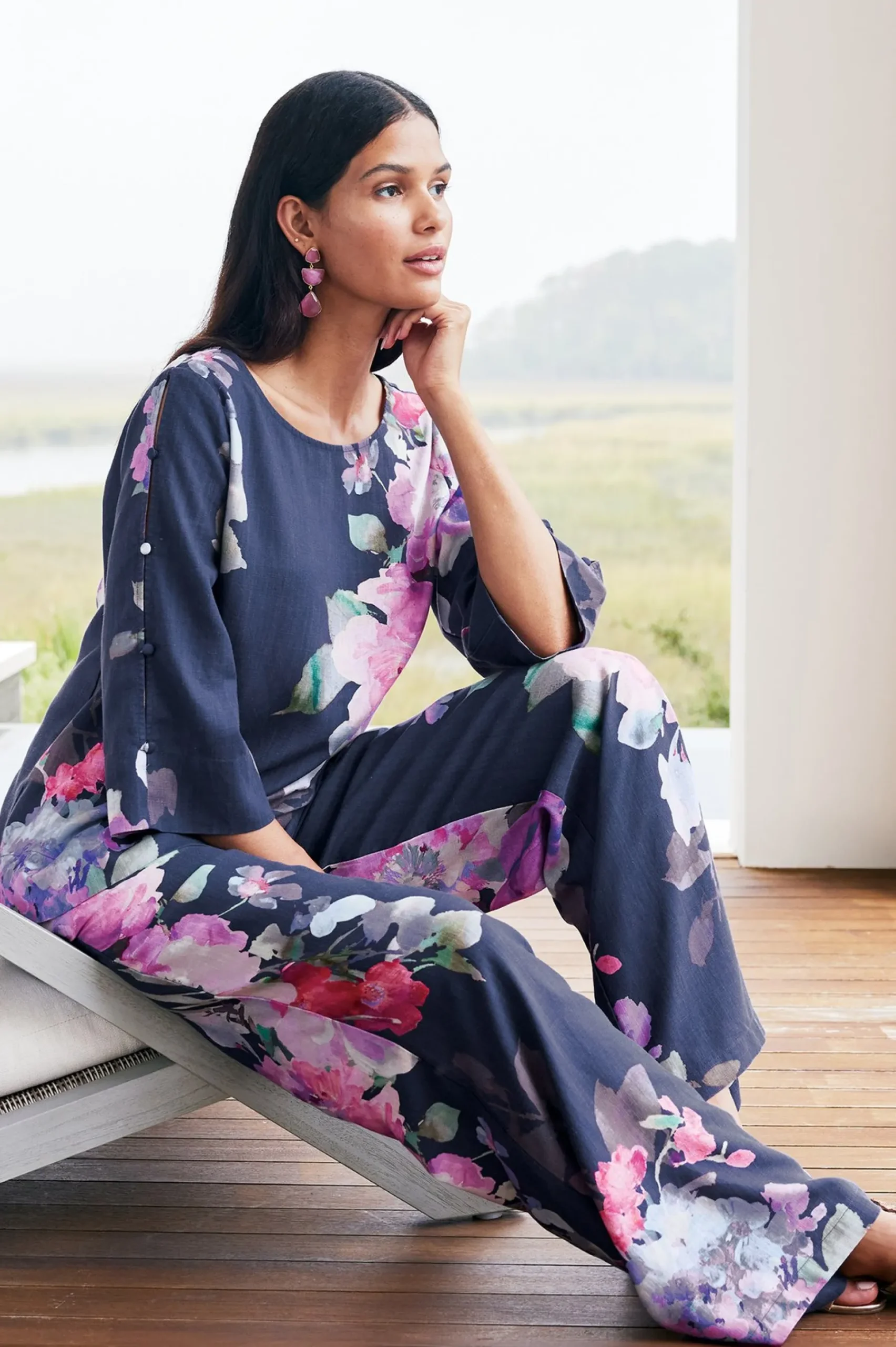 Soft Surroundings Lizette Top> Into The Blues|Vacation Shop