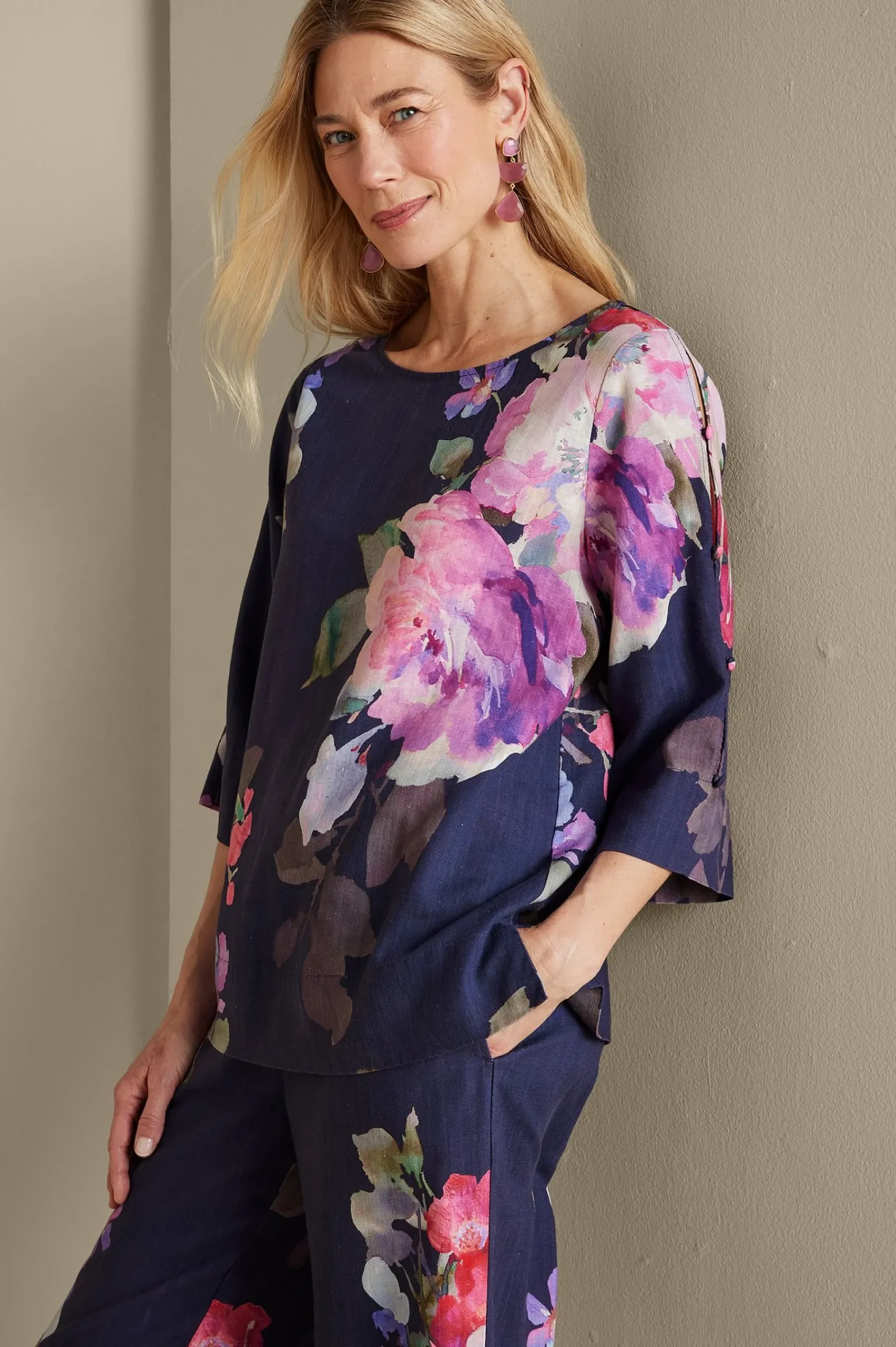 Soft Surroundings Lizette Top> Into The Blues|Vacation Shop