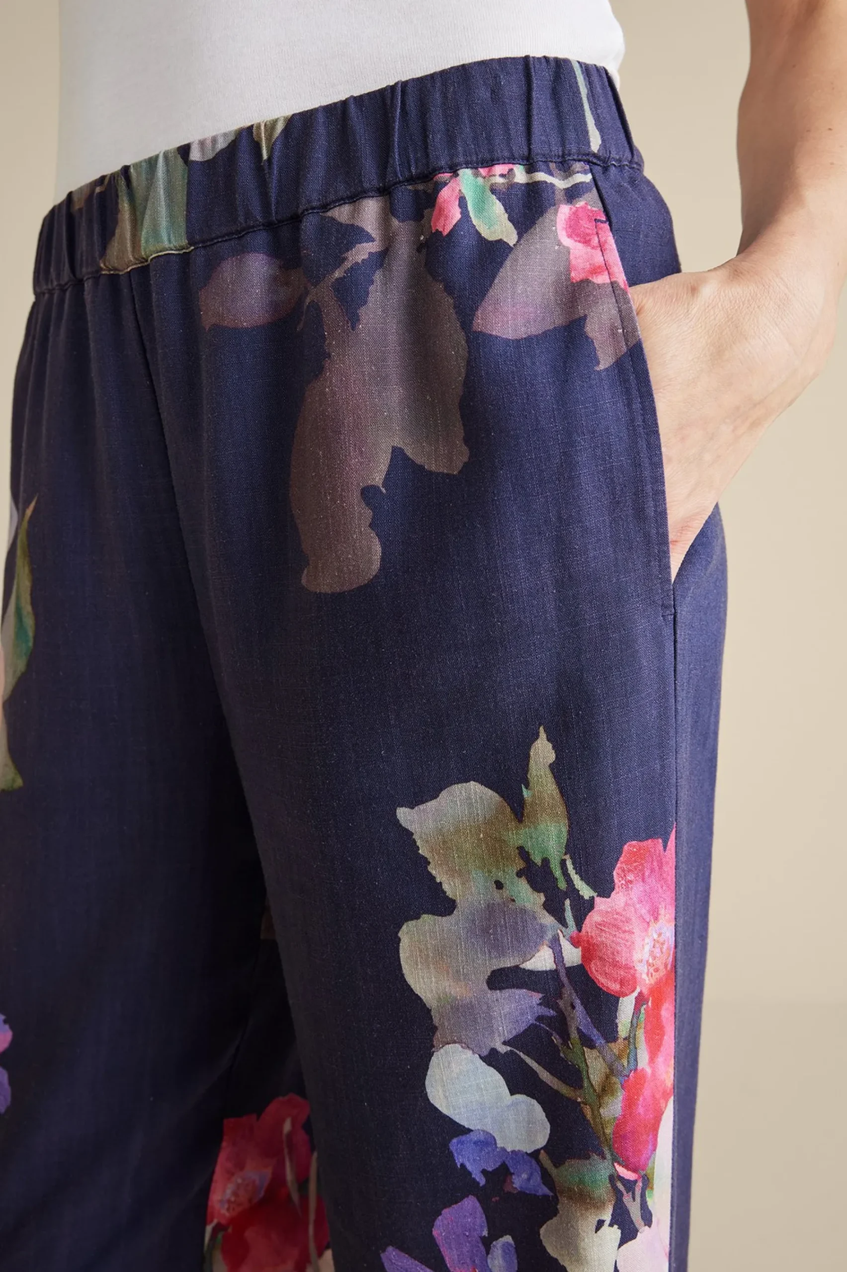Soft Surroundings Lizette Wide-Leg Pant> Feminine Flourish|Into The Blues