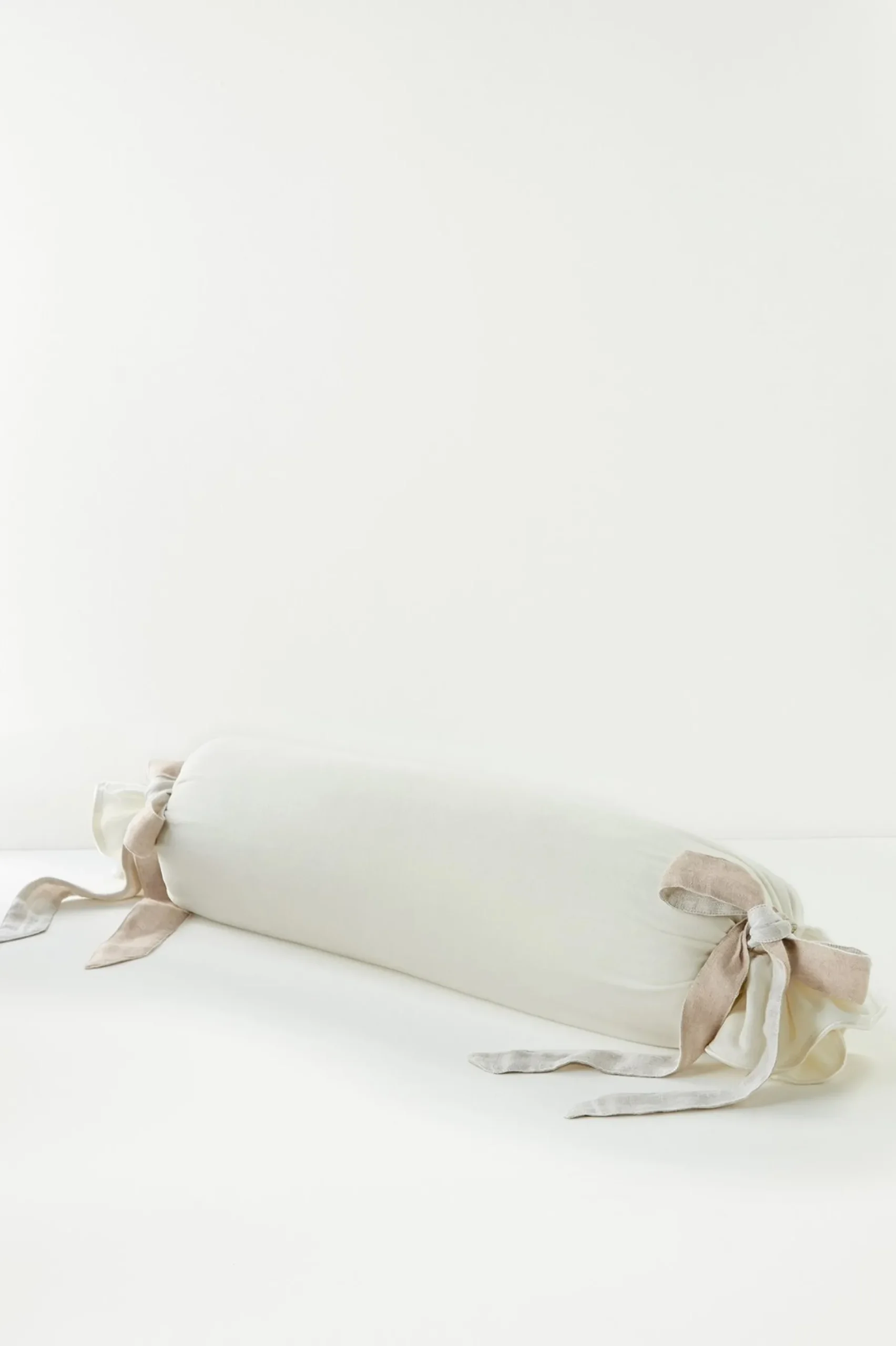 Soft Surroundings Lorena Velvet Bolster with Linen Tie> pillows|pillowcases & shams