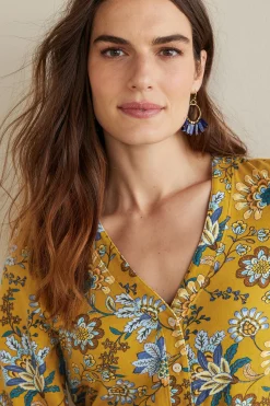 Soft Surroundings Lorna Button Front Top><noscript><img width=