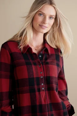 Soft Surroundings Mad About Plaid Tunic><noscript><img width=