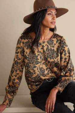 Soft Surroundings Maiya Top> Feminine Flourish|long sleeve