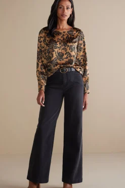 Soft Surroundings Maiya Top> Feminine Flourish|long sleeve