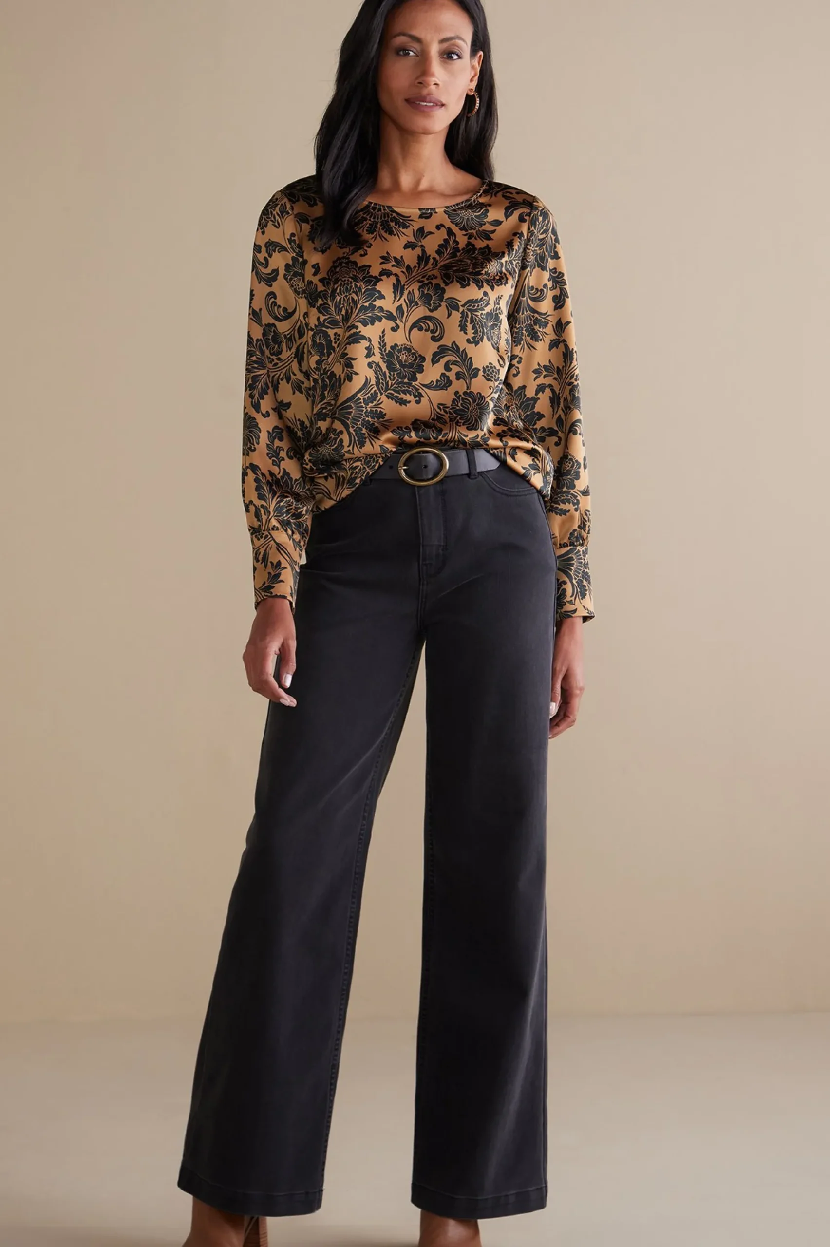 Soft Surroundings Maiya Top> Feminine Flourish|long sleeve