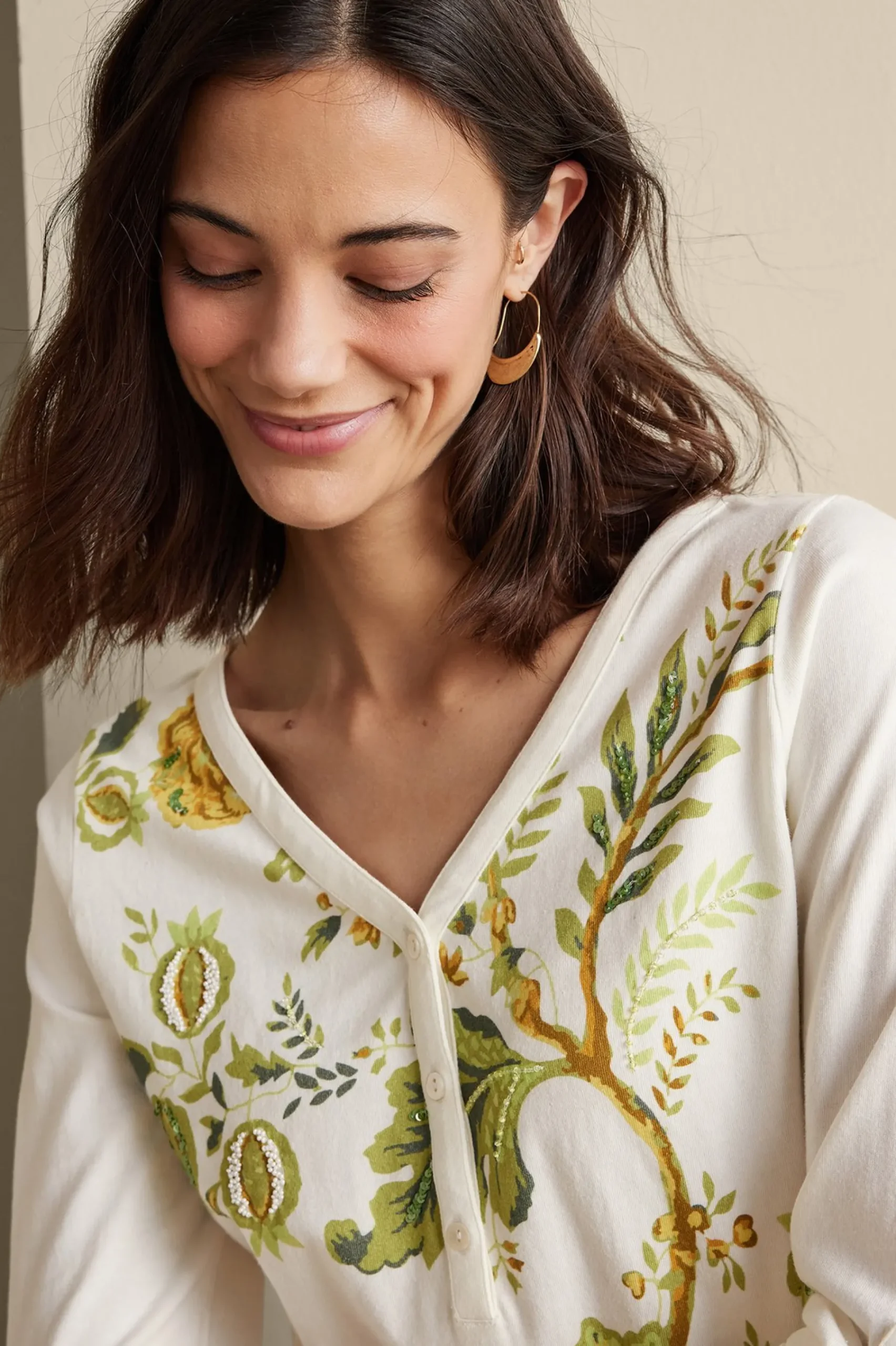 Soft Surroundings Maja Printed Pullover> Wear Now Styles|long sleeve