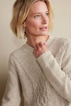 Soft Surroundings Marianna Cable Sweater><noscript><img width=